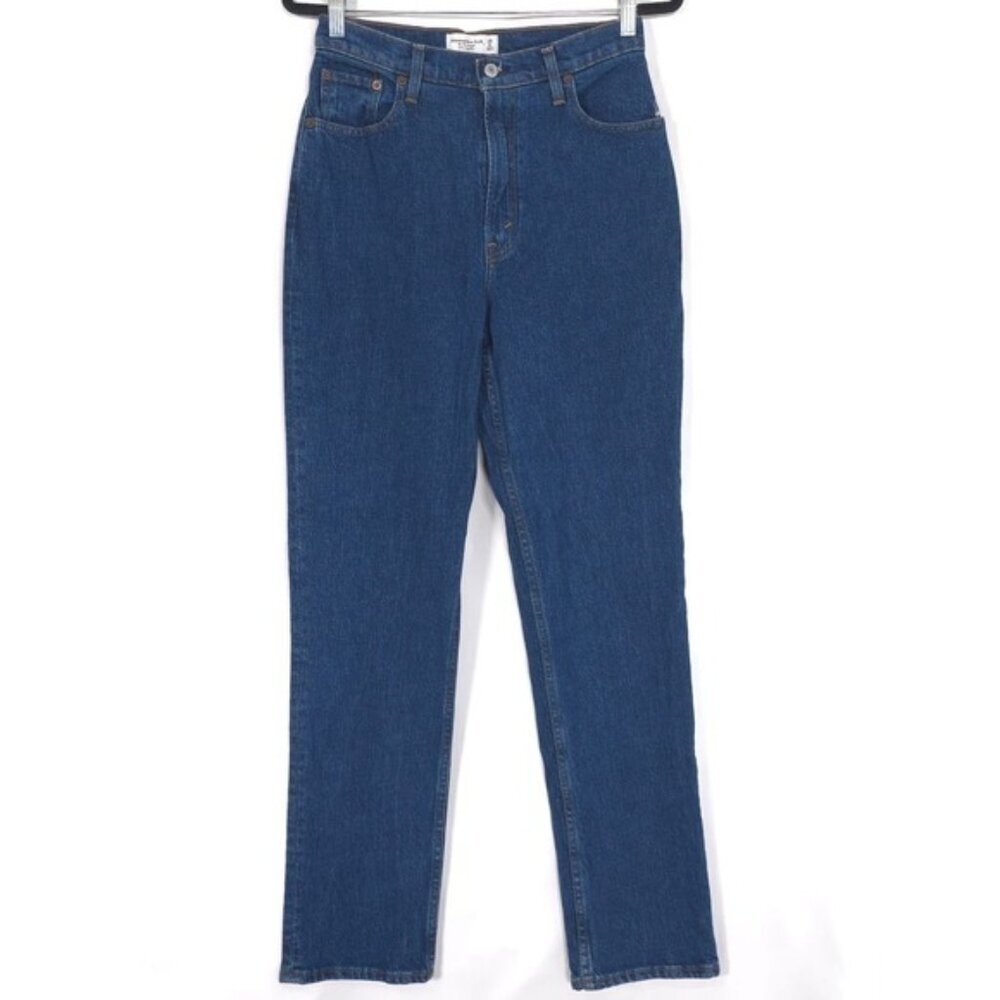 NWOT ABERCROMBIE & FITCH Women's Jeans 28/6L Curve 90's Straight Ultra High Rise